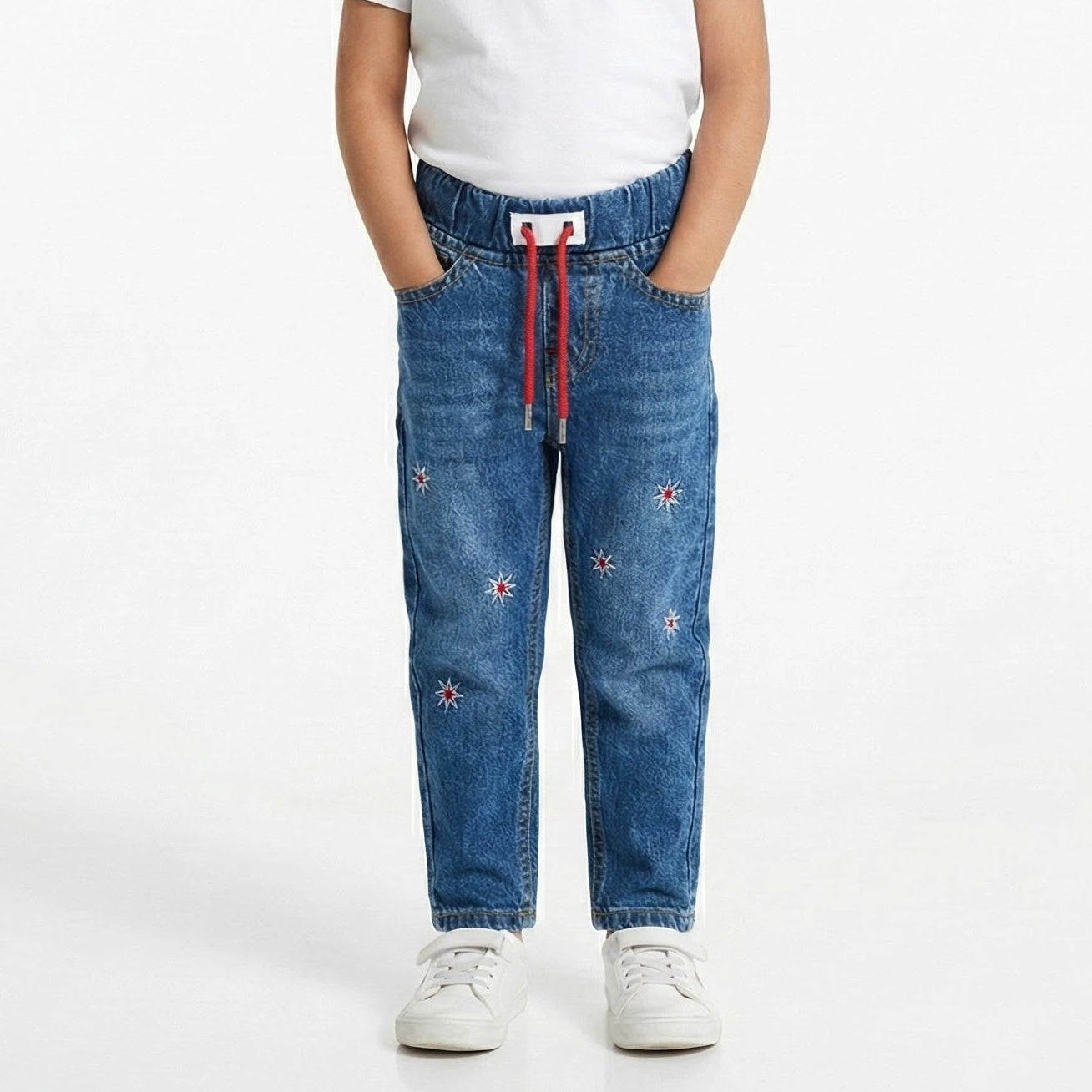 Girls Star faded Dark Blue Jeans