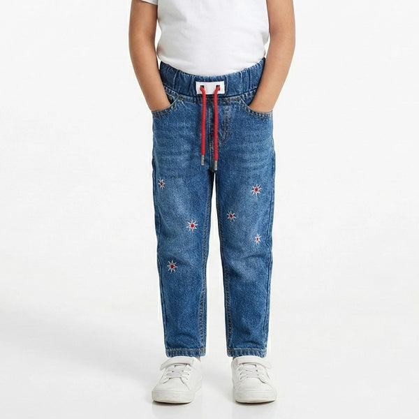 Girls Star faded Dark Blue Jeans