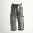 Snow Wash Denim Grey Jeans