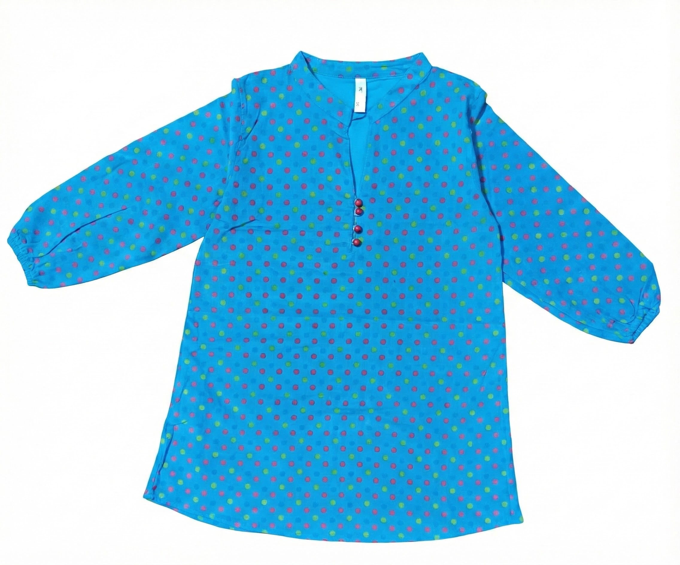 Girls Dotted Blue Kurti