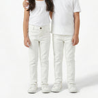 Plain Denim White Jeans