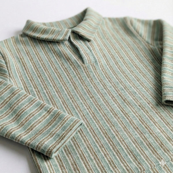 Boys Olive Mist Stripe Shirt