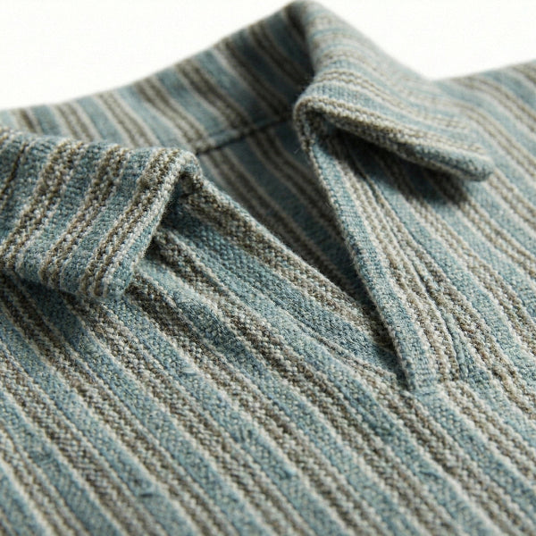 Boys Slate Blue Stripe Shirt