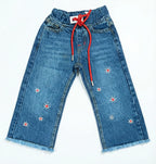 Girls Star faded Dark Blue Jeans