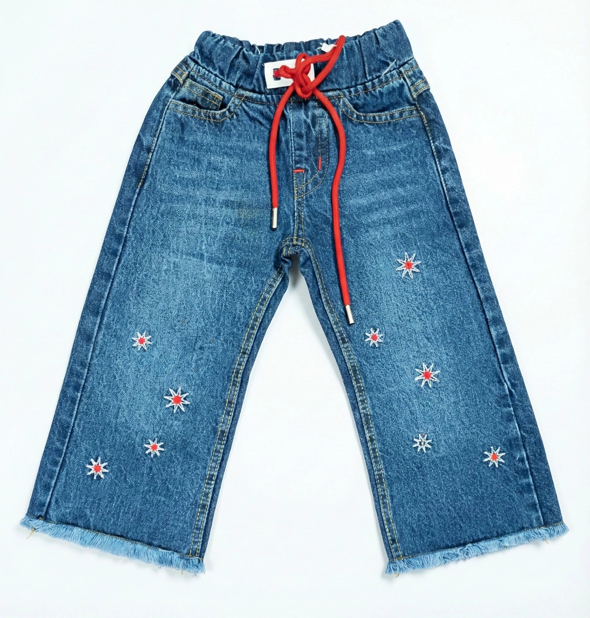 Girls Star faded Dark Blue Jeans