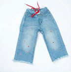 Girls Star faded Light Blue Jeans