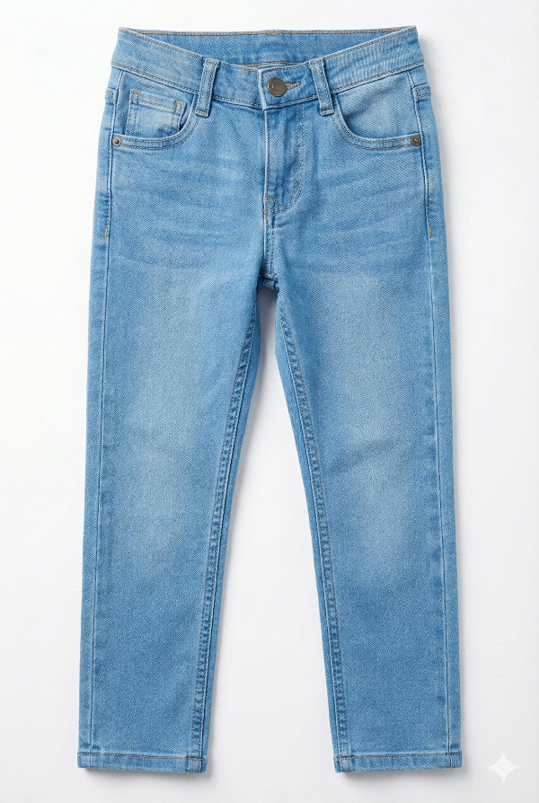 Kids Light Wash Sky Blue Jeans