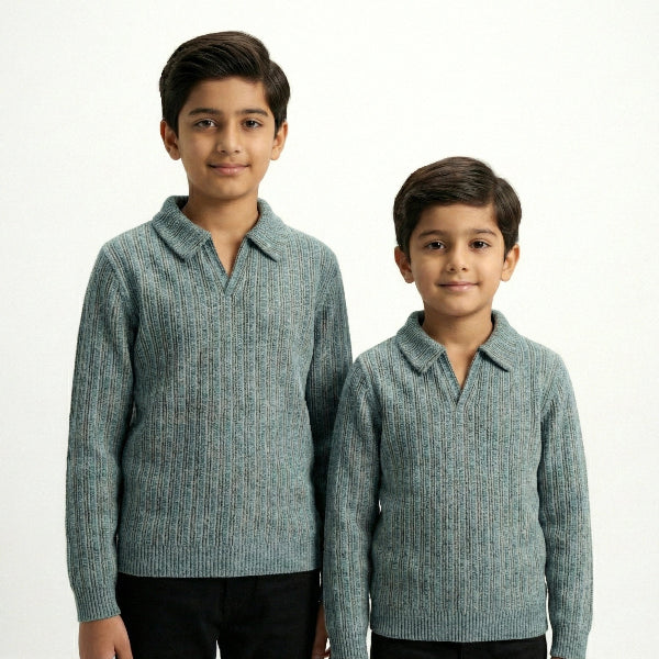 Boys Vintage Denim Blue Stripe Shirt