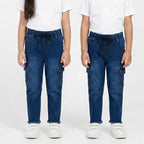 Cargo Medium Wash Blue Jeans