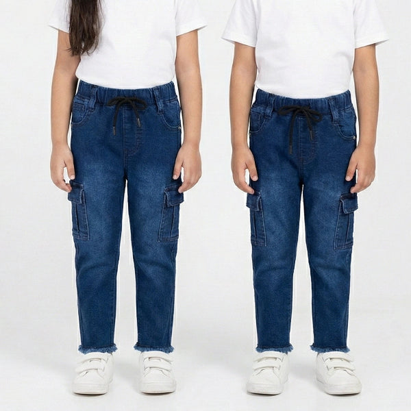 Cargo Medium Wash Blue Jeans