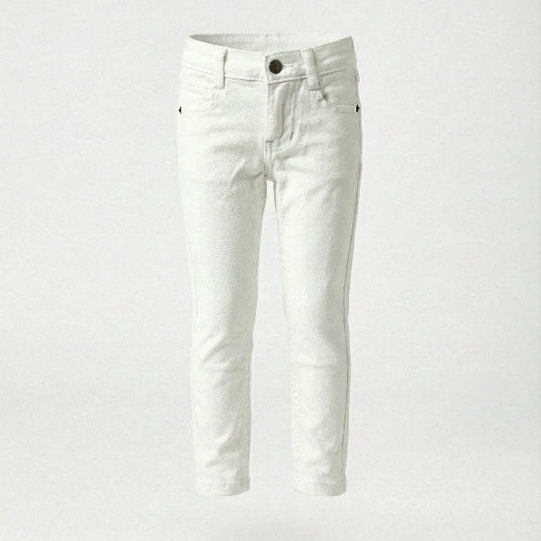 Plain Denim White Jeans