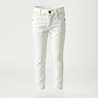 Plain Denim White Jeans