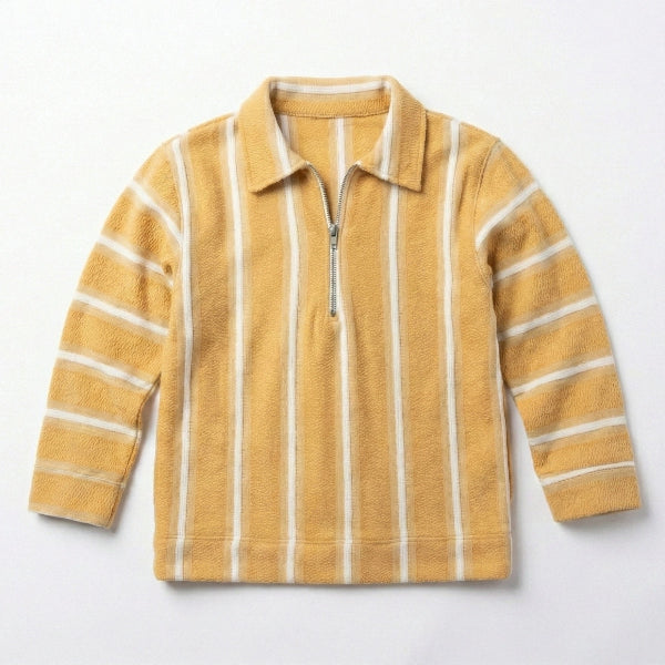 Classic Zip Collar Mustard Shirt