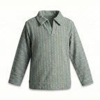Boys Slate Blue Stripe Shirt