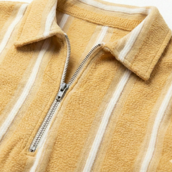 Classic Zip Collar Mustard Shirt