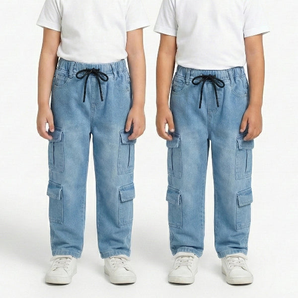 Cargo Wash Light Blue Jeans