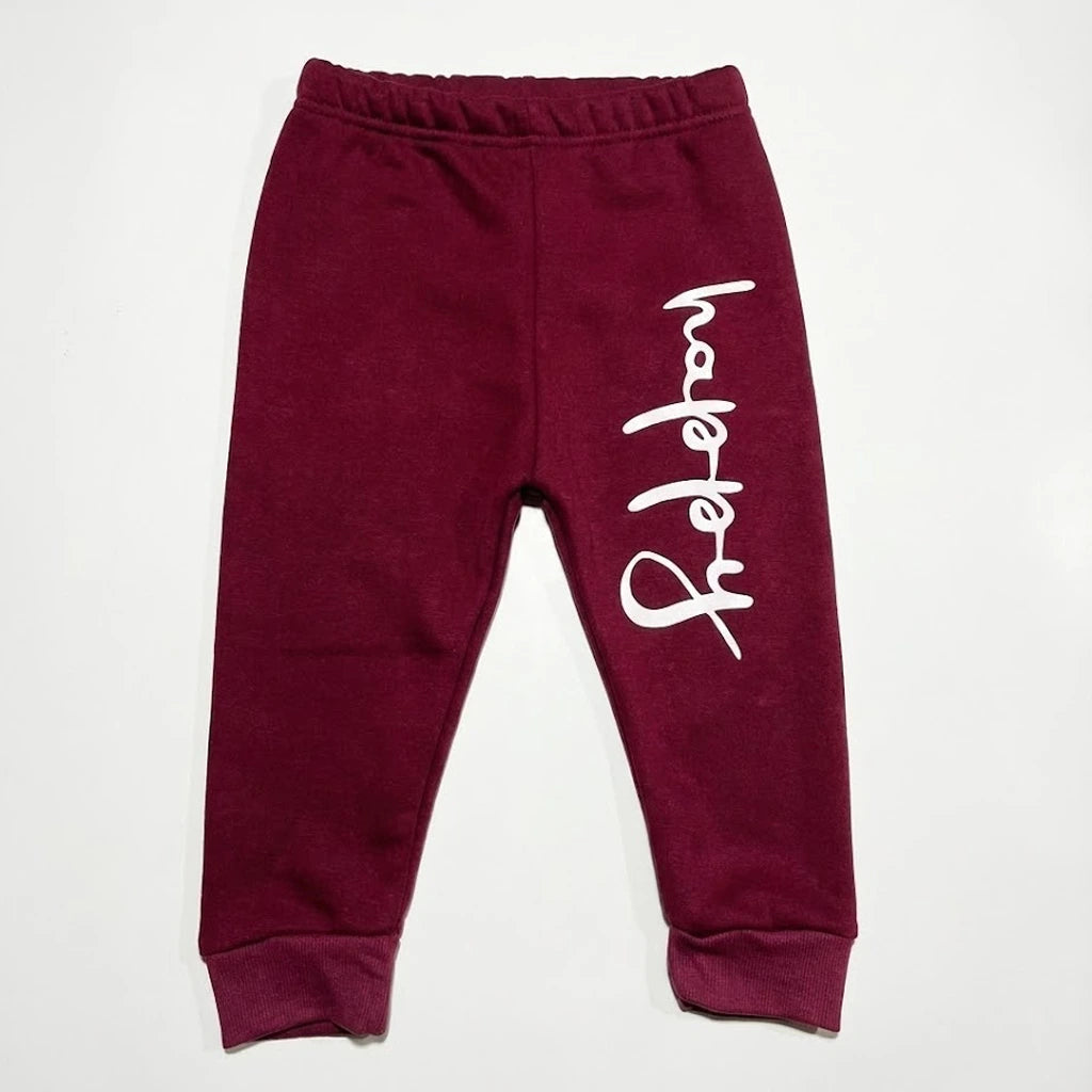 Happy Christmis Maroon Tracksuit