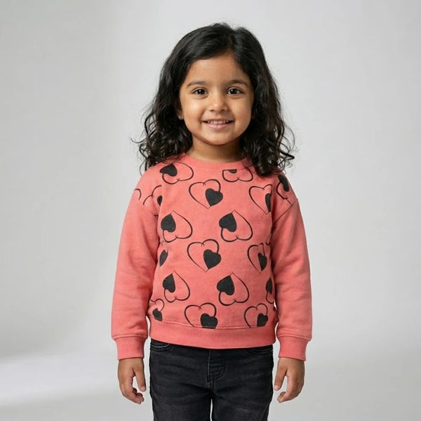 Heart Dark Pink Sweatshirt