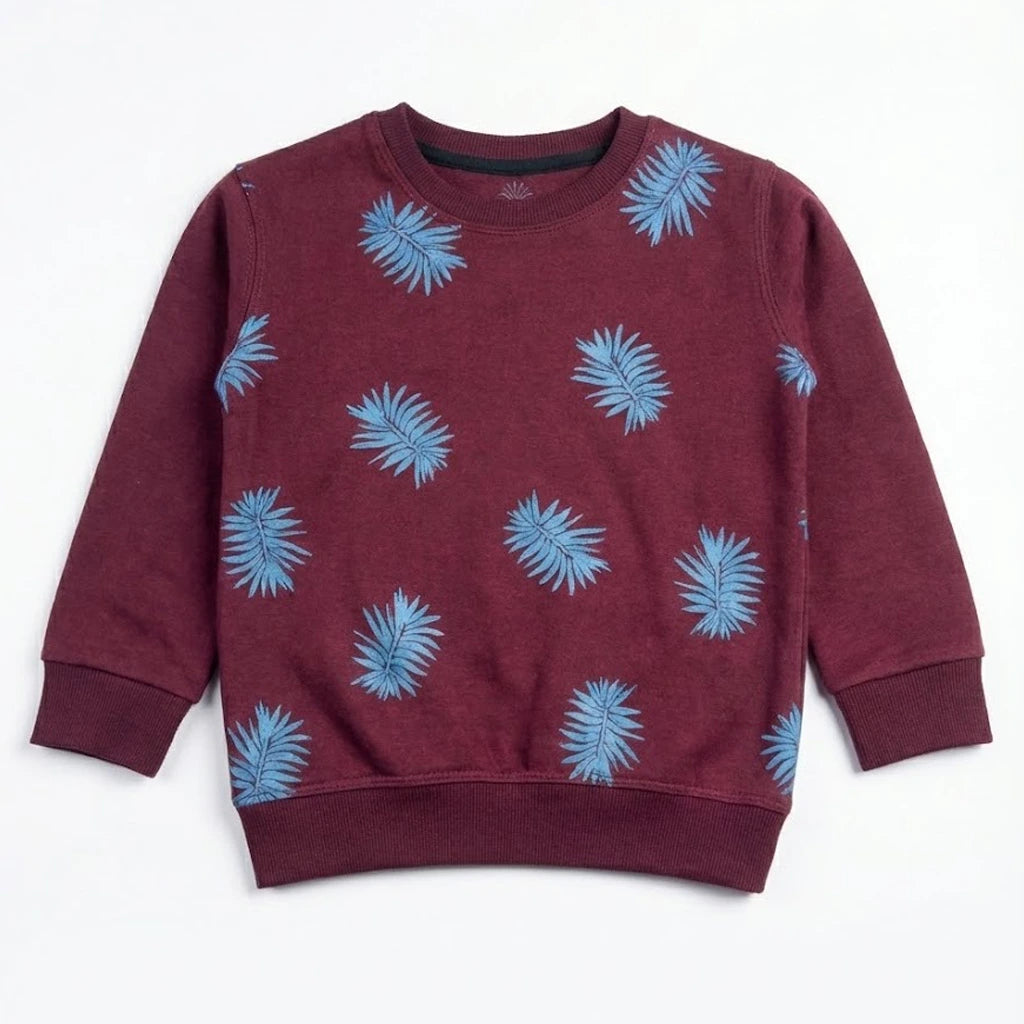 Leaf Maroon & Light Blue Tracksuit