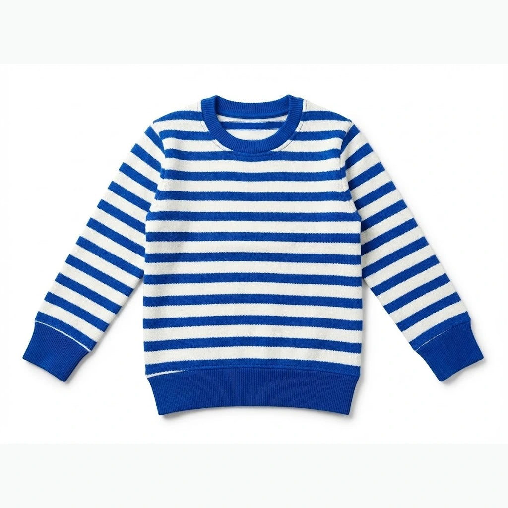 Striped Blue White Sweatshirt