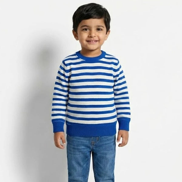 Striped Blue White Sweatshirt