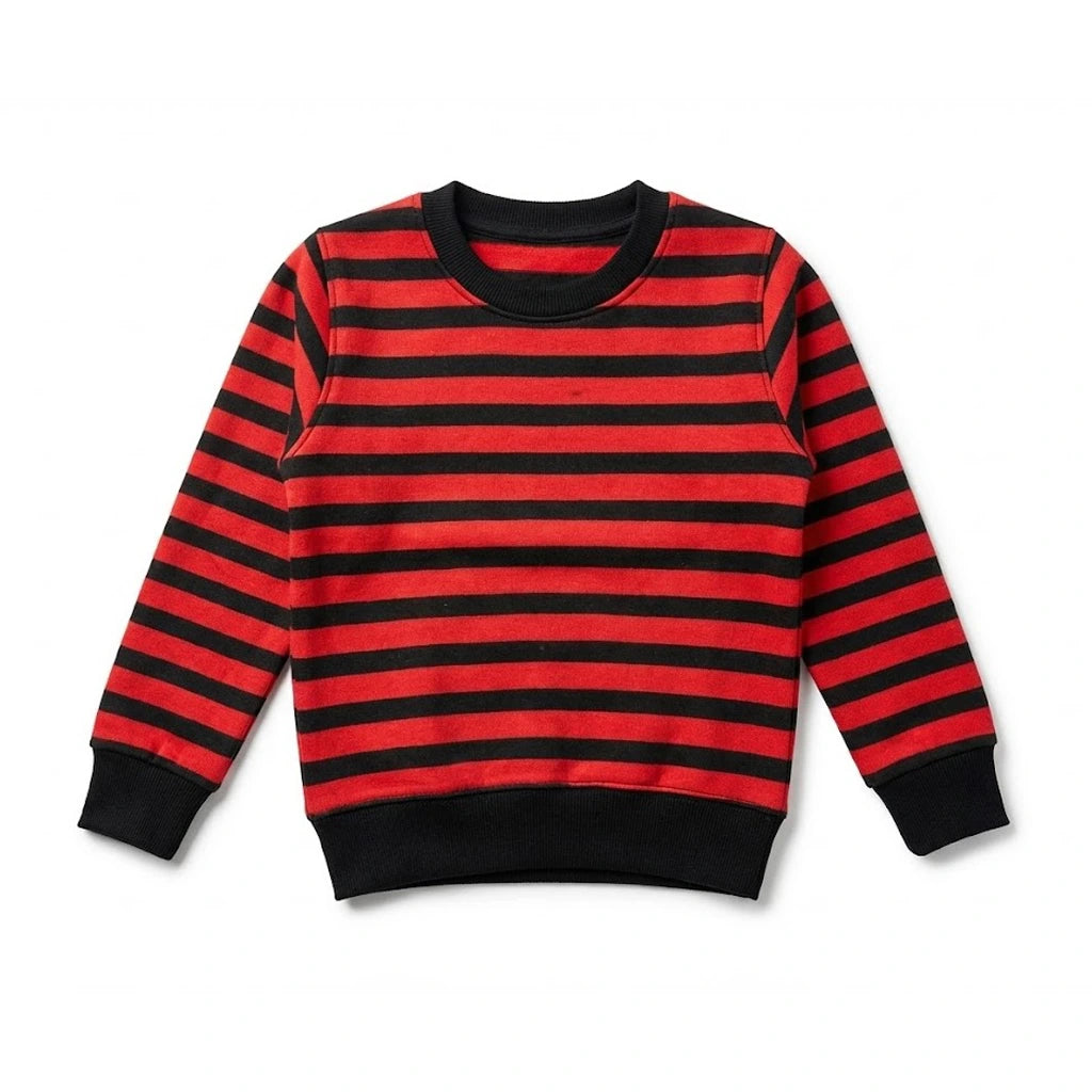Striped Red Black Sweatshirt