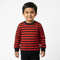 Striped Red Black Sweatshirt