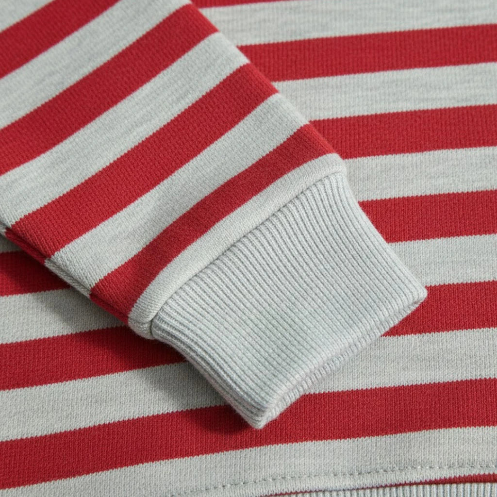 Striped Red Grey Sweatshirt