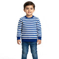 Striped White Blue Sweatshirt