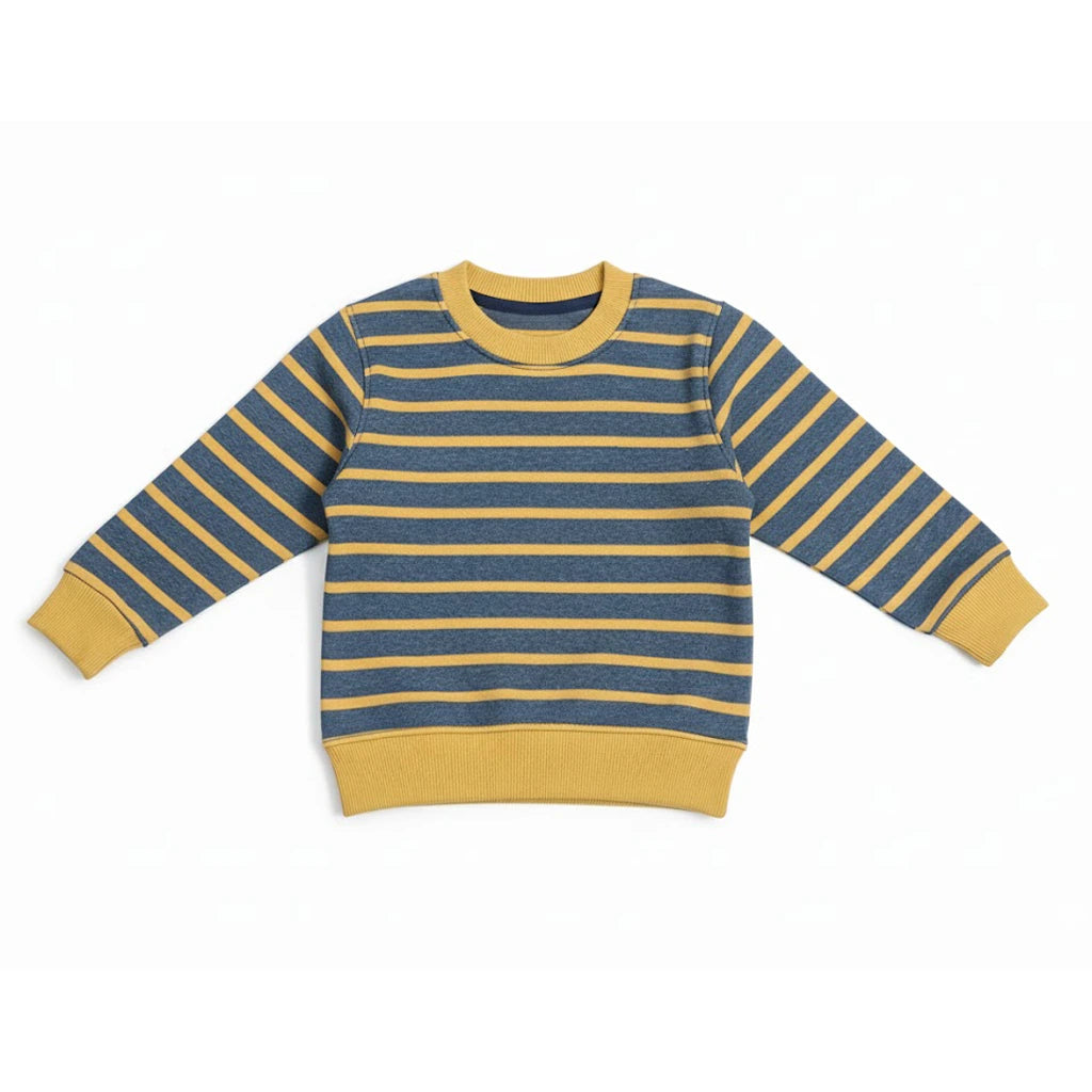 Striped Yellow Blue Sweatshirt