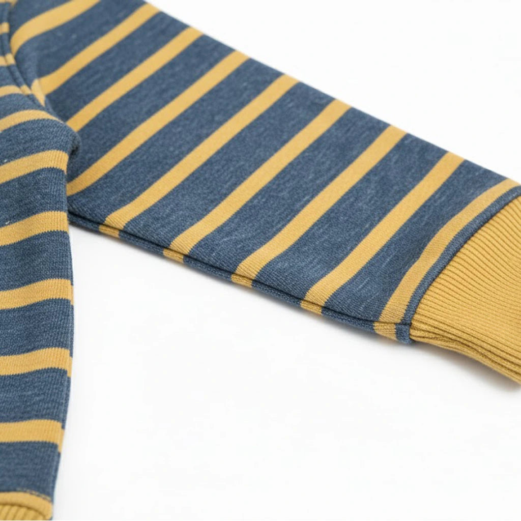Striped Yellow Blue Sweatshirt