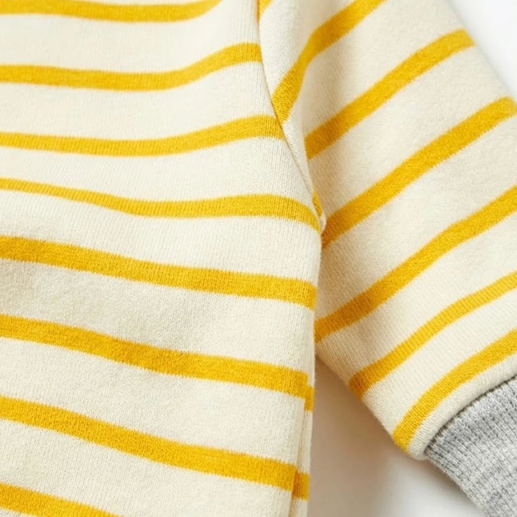 Striped Yellow Grey Sweatshirt
