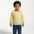 Striped Yellow Grey Sweatshirt