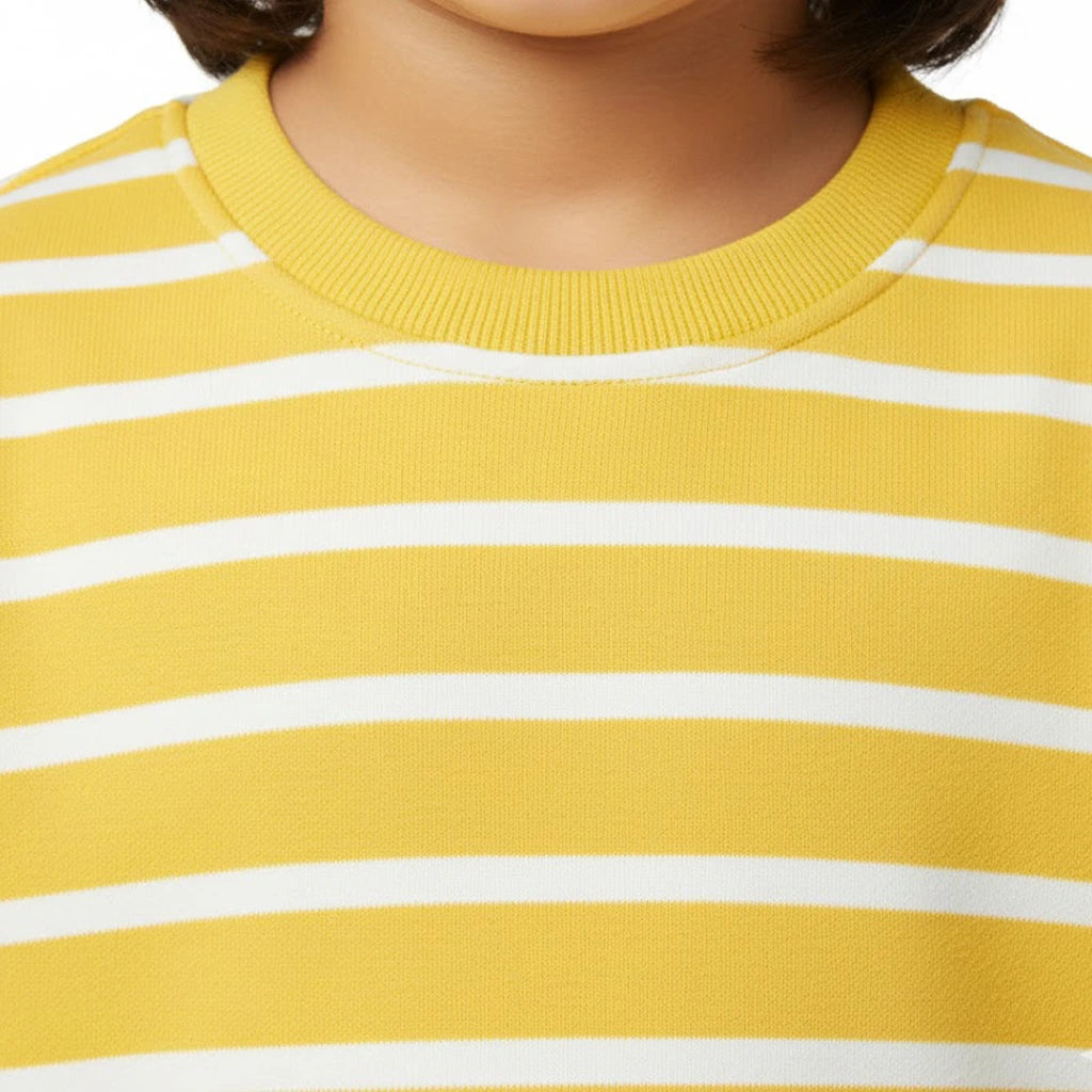 Striped Yellow White Sweatshirt