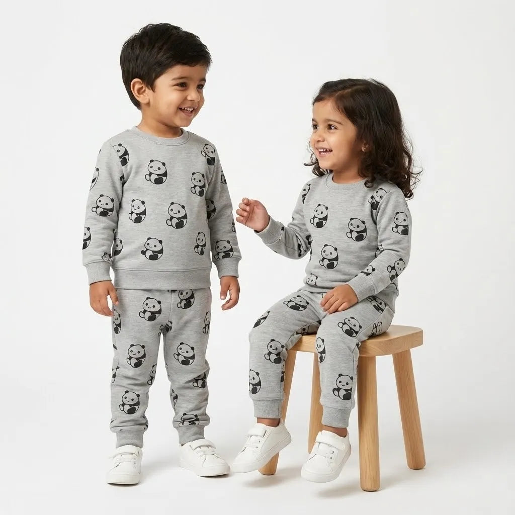 Mini Panda Light Grey Tracksuit