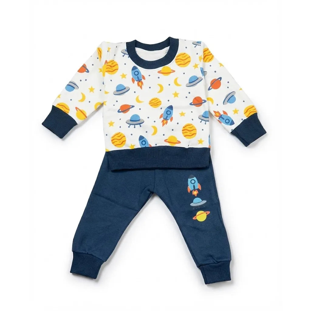 Mini Space White Dark Blue Tracksuit