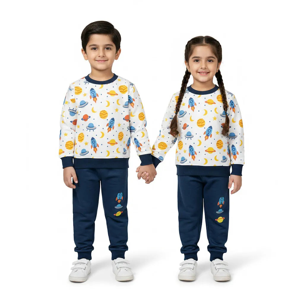 Mini Space White Dark Blue Tracksuit