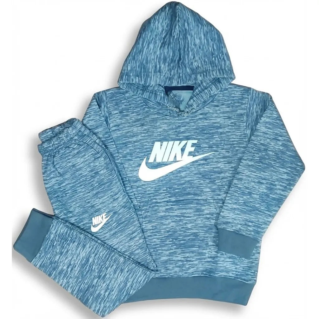 NK Light Denim Blue Marbled Texture Tracksuit