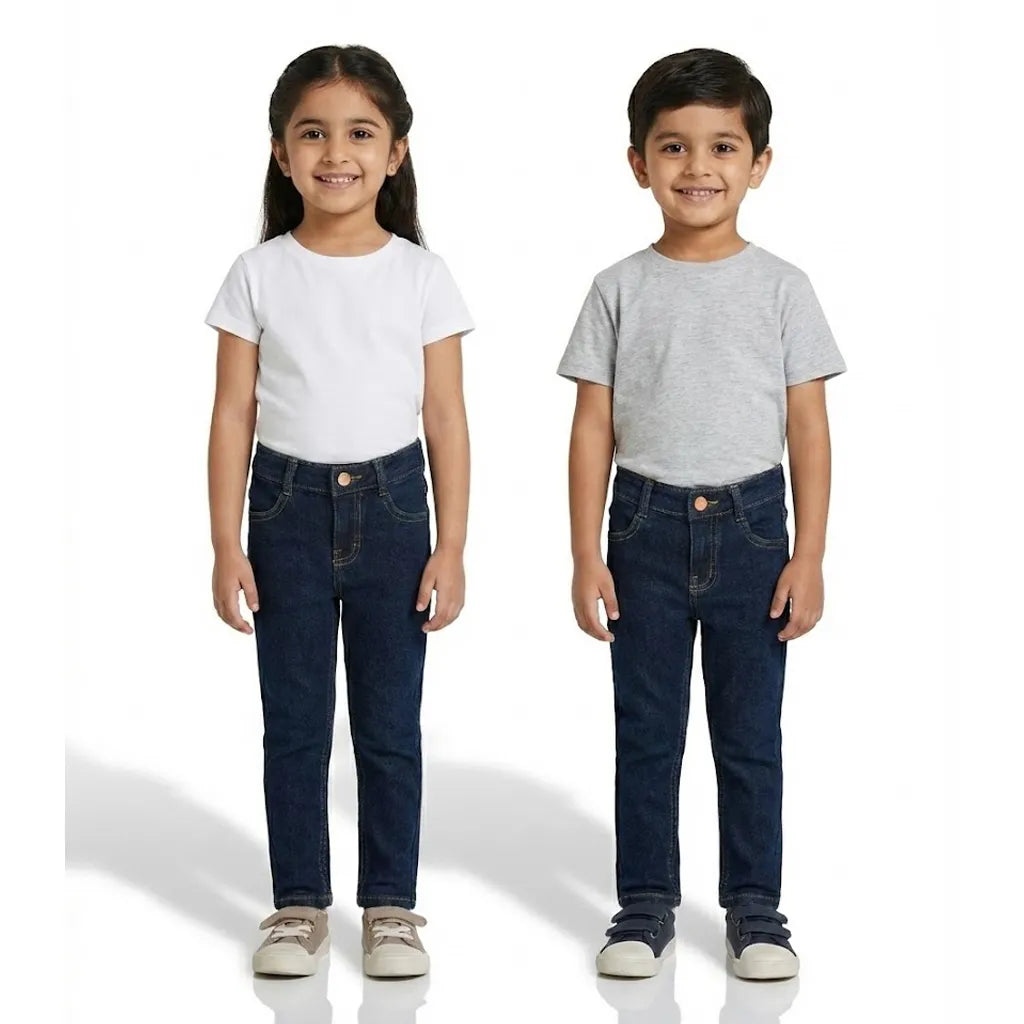 Plain Dark Blue Jeans