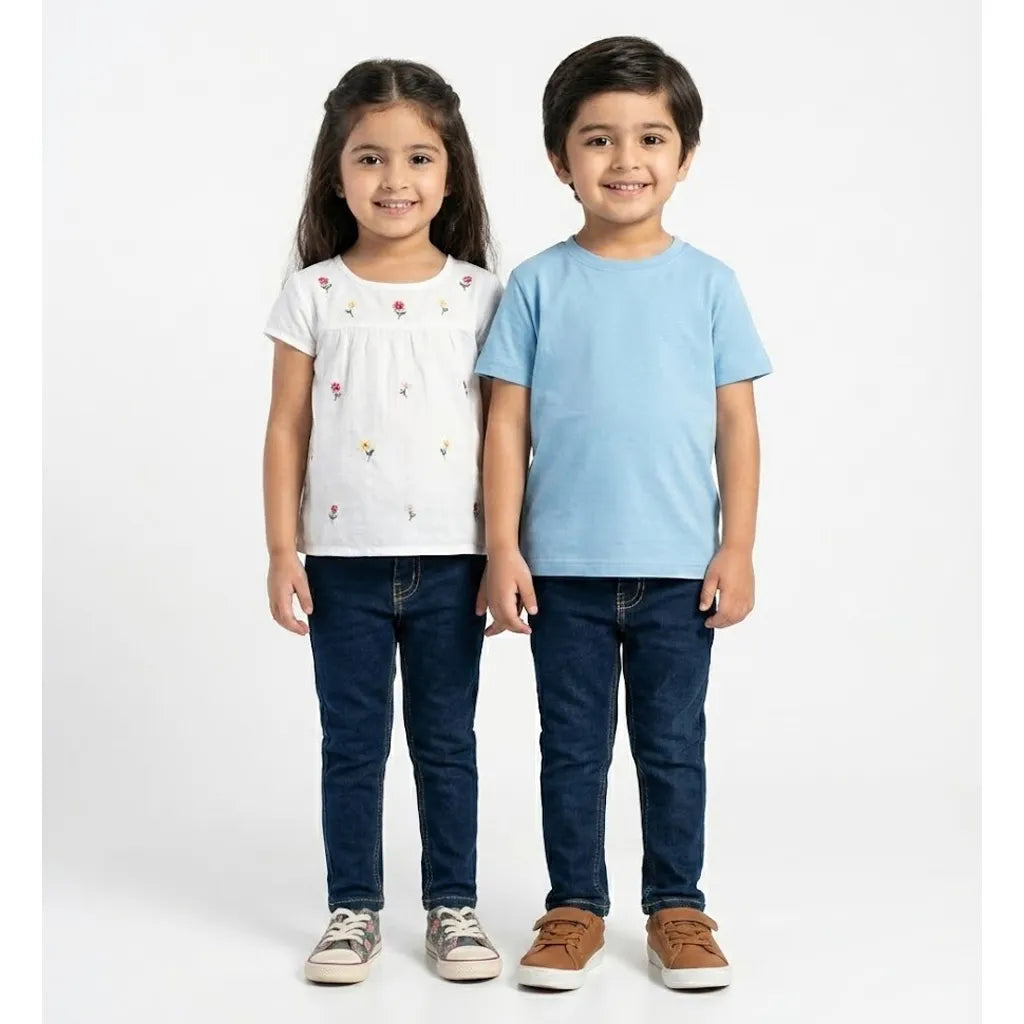 Plain Navy Blue Jeans