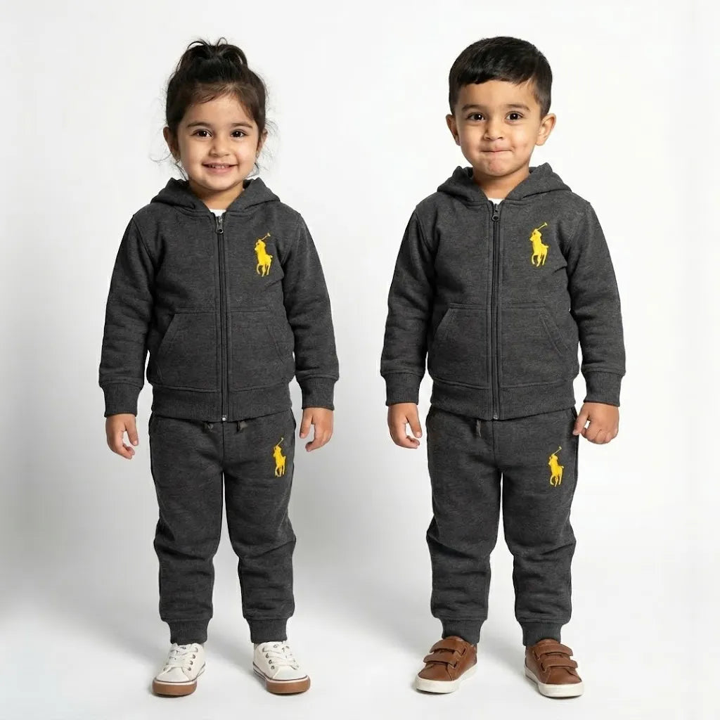 Polo Dark Grey Tracksuit