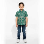 Polo Green Tree Texture Shirt