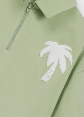 Boys Pistachio Palm Polo Co-ord Set