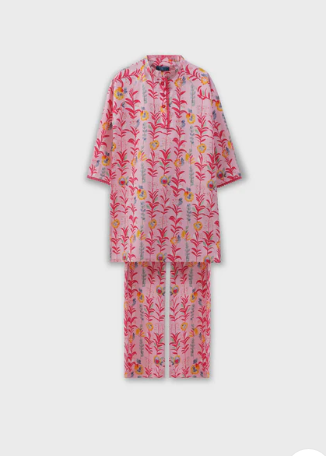 Garden Bloom Cotton Kurta Set - 2pc