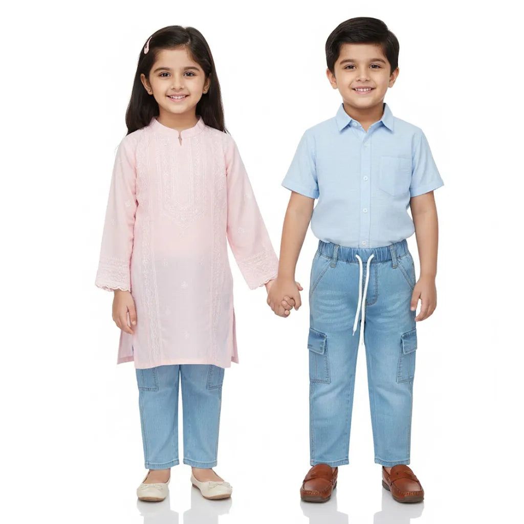 Six Pocket Light Blue Jeans