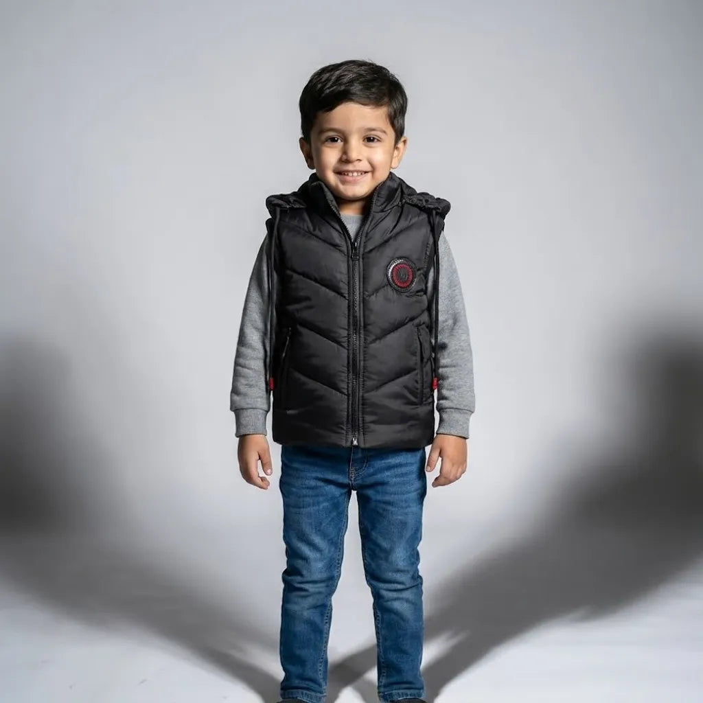 Sleeveless Black Jacket