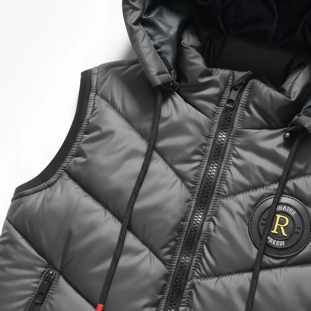 Sleeveless R Grey Jacket