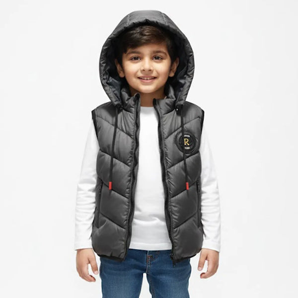 Sleeveless R Grey Jacket