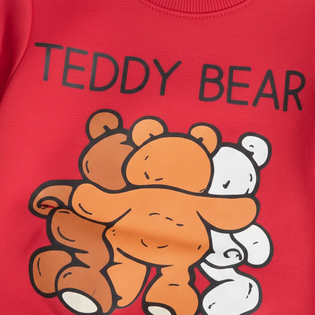 Teddy Bear Black Red Tracksuit