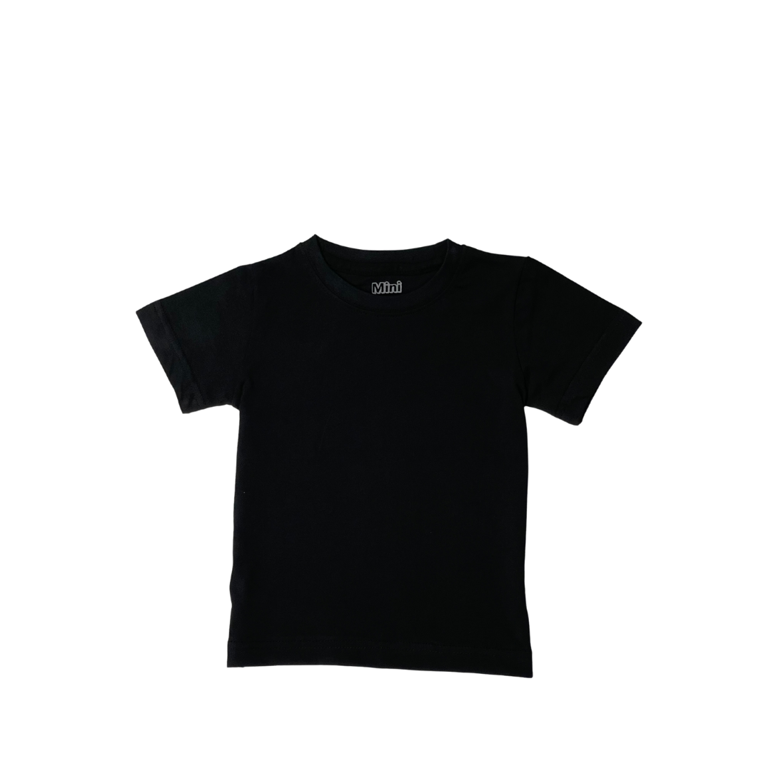 Solid Black Tshirt - Miniwears